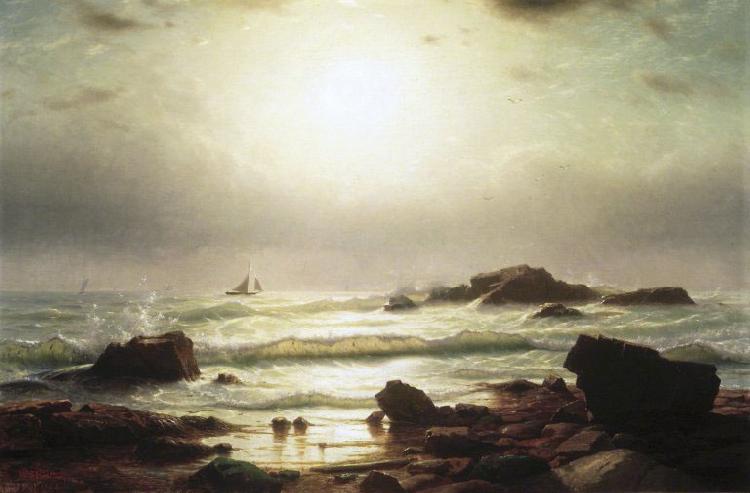 William Stanley Haseltine Sail Boats Off a Rocky Coast oil painting image